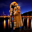 Luxury Fox Fur Large Hooded Coat