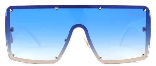 Oversized Square Sunglasses Frameless Fashion Multicolor -  Israel