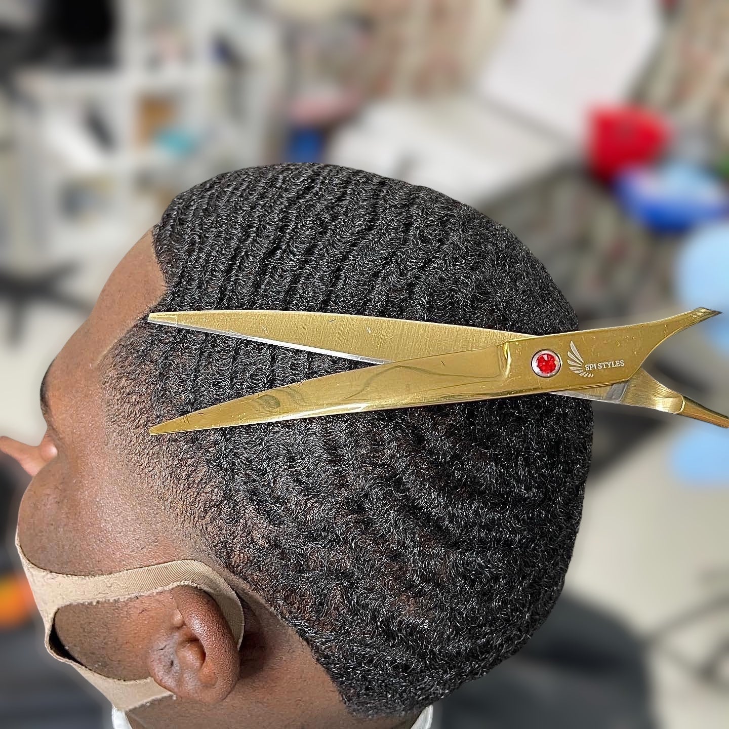 Master Barber & Salon Curved Gold Scissors – SPI Styles