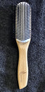 Natural Wood 9 Row Styler Cushioned Nylon Bristles Brush - SPI Styles